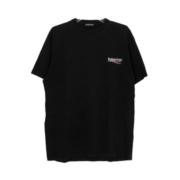 Balenciaga Wave Logo Cotton T-Shirt Black 160101752 [P]