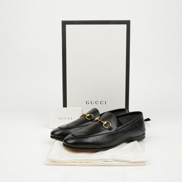 GUCCI Pferdebit-Leder Damen Loafer Schwarz 160103601 [P]