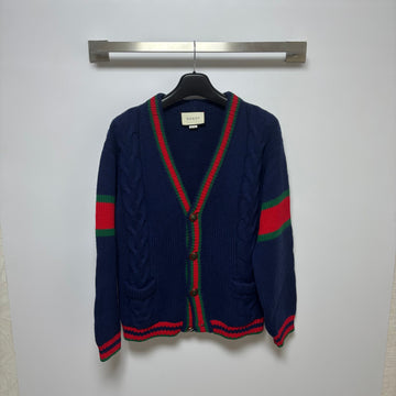 GUCCI Web-Supreme Kabel-Cardigan Lockere Passform 160253880 [P]