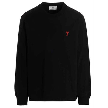 AMI Heart Small Logo Sweatshirt Black 24FW BFUSW001 730 001 116299201 [P]