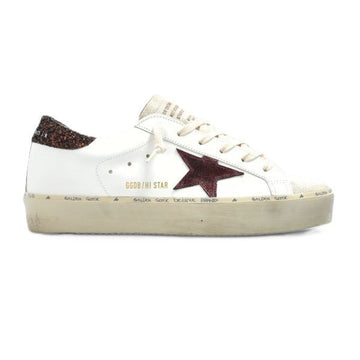 GOLDEN GOOSE ハイスター スニーカー スエード タング グリッター ヒール タブ 156853685 [P]