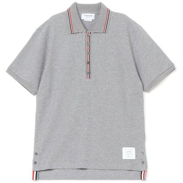 THOM BROWNE Baumwoll-Waffel-Ärmel-Polo 156853622 [P]