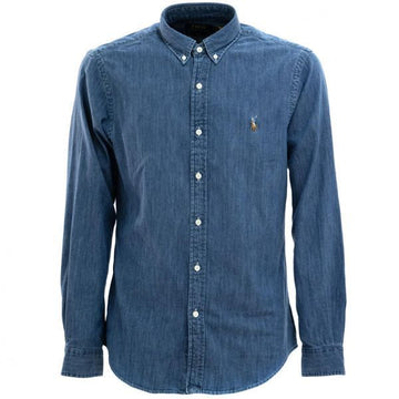 POLO RALPH LAUREN 26 Pony-Logo Bestickte Denimhemd 158517176 [P]