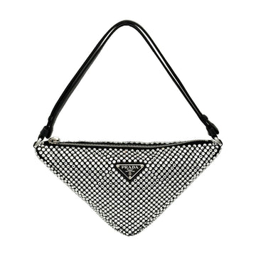 Prada Crystal Satin Triangle Mini Shoulder Bag 1BC190 160279347 [P]