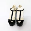 CHANEL Tストラップ ペイデント プラットフォーム ヒール サンダル 35.5/225 160280207 [P]