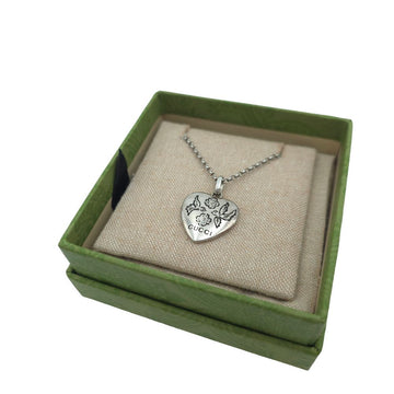 Gucci Heart Pendant Necklace 925 Sterling Silver 455542 160280486 [P]