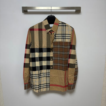 BURBERRY Karohemd aus Baumwoll-Patchwork (L) 160287347 [P]