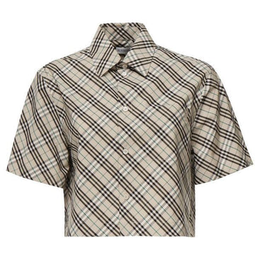 Burberry Cropped Check Cotton Shirt 156891098 [P]
