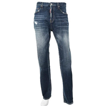 Dsquared2 Blue Wash Distressed & Paint Detail 642 Jeans 156890851 [P]