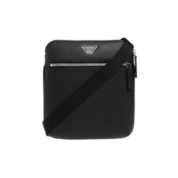 ARMANI シグネチャーロゴスモールメッセンジャーバッグブラック 160288703 [P]