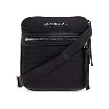 Armani 26SS Signature Logo Print Crossbody Bag Black EM005400 AF14637 UC001 160288704 [P]