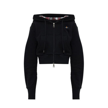 VIVIENNE WESTWOOD Schwarz Kapuzenjacke mit ORB-Logo 26SS 1I01001C J00AS O103 160288780 [P]