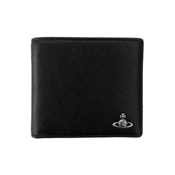 VIVIENNE WESTWOOD ORB Logo Geldbörse Schwarz Dunkel Silber 5115003MM L00BX N404 160288784 [P]
