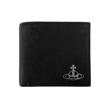 VIVIENNE WESTWOOD Saffiano Geldbörse mit Orb-Logo Schwarz 160288785 [P]