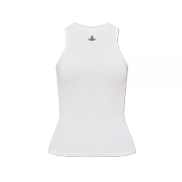 VIVIENNE WESTWOOD 26SS ORB Logo ärmelloses Top Weiß 3G01003Z J009C A401 160288792 [P]