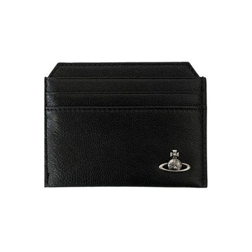 Vivienne Westwood Slim Cardholder with ORB Logo Black Dark Silver 5403000SU L00BX N404 160288794 [P]