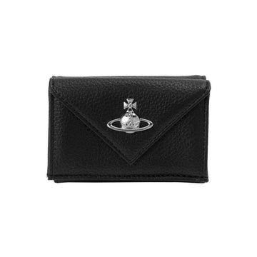 VIVIENNE WESTWOOD ORB Logo Geldbeutel aus genarbtem Leder Schwarz 160288796 [P]
