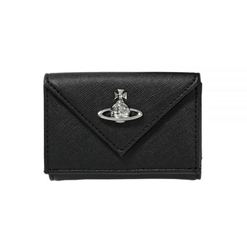 VIVIENNE WESTWOOD ORB Logo Envelope Saffiano Brieftasche Schwarz 160288797 [P]