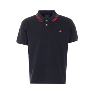 VIVIENNE WESTWOOD Klassisches Polo-Shirt mit ORB-Logo schwarz 2H01000U J00AU N401 160288809 [P]