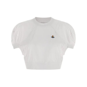 VIVIENNE WESTWOOD フットボール クロップ Tシャツ ホワイト 1G010017 J001M A401 160288817 [P]