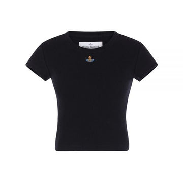 VIVIENNE WESTWOOD Baby Peru T-Shirt mit gesticktem Logo schwarz 160288826 [P]