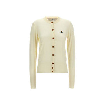 Vivienne Westwood Merino Wool Cardigan Cream 160288831 [P]