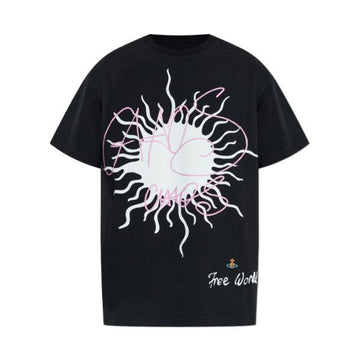 Vivienne Westwood Classic Short Sleeve T-Shirt with Sun Printing Black 3G01004V J001M N401 160288834 [P]