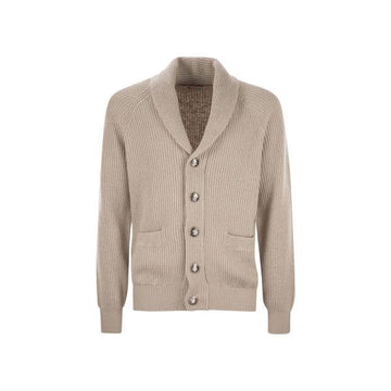 Brunello Cucinelli Ribbed Knit Cardigan Beige 160288854 [P]