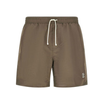 BRUNELLO CUCINELLI Logo Badeshorts Haselnuss 26SS 160288855 [P]