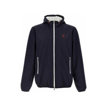 BRUNELLO CUCINELLI Hoodie mit Logo-Stickerei blau MM49A7440G C1086 160288861 [P]