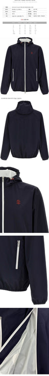 BRUNELLO CUCINELLI ロゴ刺繍フードジャケット ネイビー MM49A7440G C1086 160288861 [P]