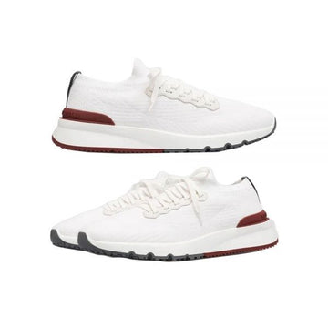 BRUNELLO CUCINELLI Sneaker mit Logo-Tab Weiß 160288864 [P]