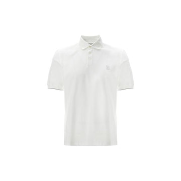 Brunello Cucinelli Logo Print Polo T-Shirt White 160288868 [P]