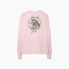 GANNI Future Pink Langarm T-Shirt mit Pony-Logo 159120346 [P]