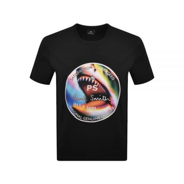 PAUL SMITH Kuschlicher Fit Shark Grafik Kurzarm T-Shirt Schwarz M2R 220X VP5790 79 160298935 [P]