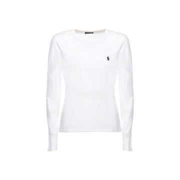 POLO RALPH LAUREN Pony-Logo gesticktes Longsleeve T-Shirt Weiß 211B14604 006 160298965 [P]