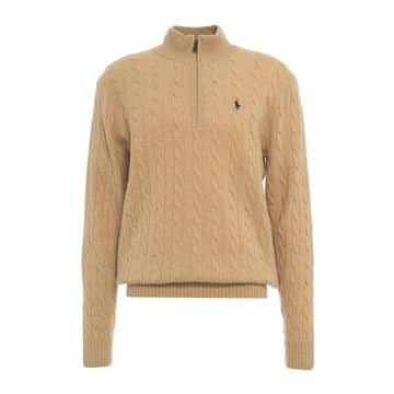 POLO RALPH LAUREN Kabel-Half-Zip-Pullover mit Pony-Stickerei Braun 710810841 003 160298981 [P]