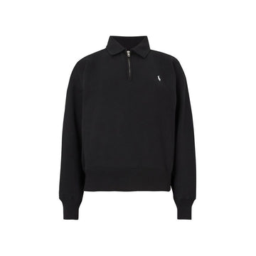 POLO RALPH LAUREN Klassischer Halbzipper mit Pony-Stickerei in Schwarz 160298984 [P]