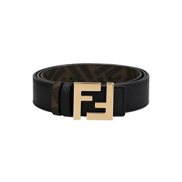 FENDI Reversibler Gürtel mit FF-Logoplate in Schwarz und Tabakbraun 7C0488 AFF2 F1A94 160299006 [P]