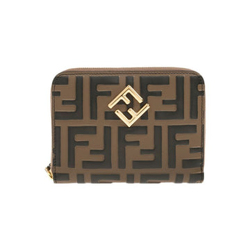Fendi 26SS FF Diamond Zip Around Wallet Brown 8M0508 ADYM F13VK 160299007 [P]