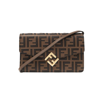 FENDI 26SS FF Diamant Ketten Schulter- und Crossbody-Tasche Braun 8M0488 AQ1Q F13VK 160299009 [P]