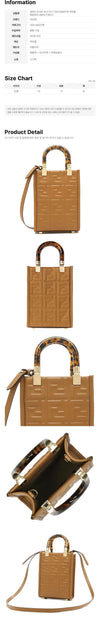 Fendi Mini Cross & Tote Bag Caramel 160299039 [P]