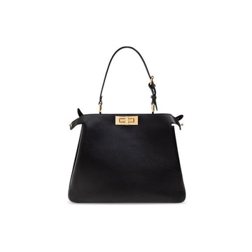 Fendi Peekaboo Soft Medium Tote Bag Black 8BN353 AOVH F0KUR 160299057 [P]
