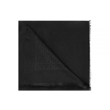 Salvatore Ferragamo Monogram Jacquard Stole Scarf Black 32-7987 0725357 160299091 [P]