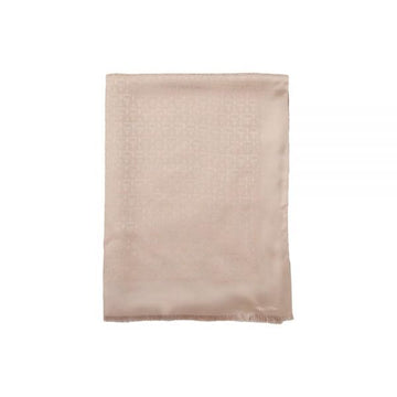 Salvatore Ferragamo Gancini Monogram Jacquard Stole Scarf Almond 32-7987 0725358 160299092 [P]