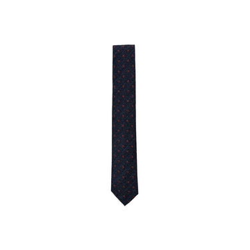 Salvatore Ferragamo Chevron Jacquard Tie Navy Blue Red 35-1359 0789359 160299095 [P]