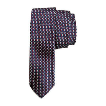Salvatore Ferragamo Silk Tie with Gancini Pattern Navy 35-1354 0789243 160299101 [P]