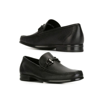 SALVATORE FERRAGAMO 26SS GRANDIOSO Silber Double Gancini Loafer Schwarz 0642848 160299104 [P]