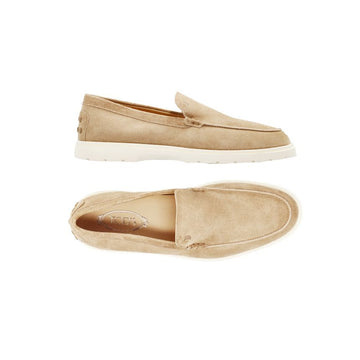 Tods Suede Slip-On Loafers Beige 160299136 [P]