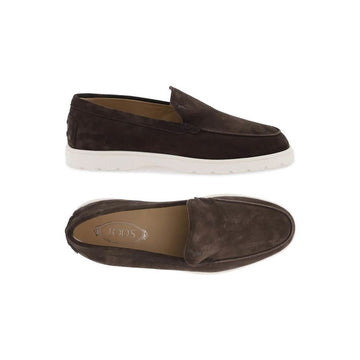 Tods Suede Slip-On Loafer with T Logo Brown M8W S800 160299137 [P]